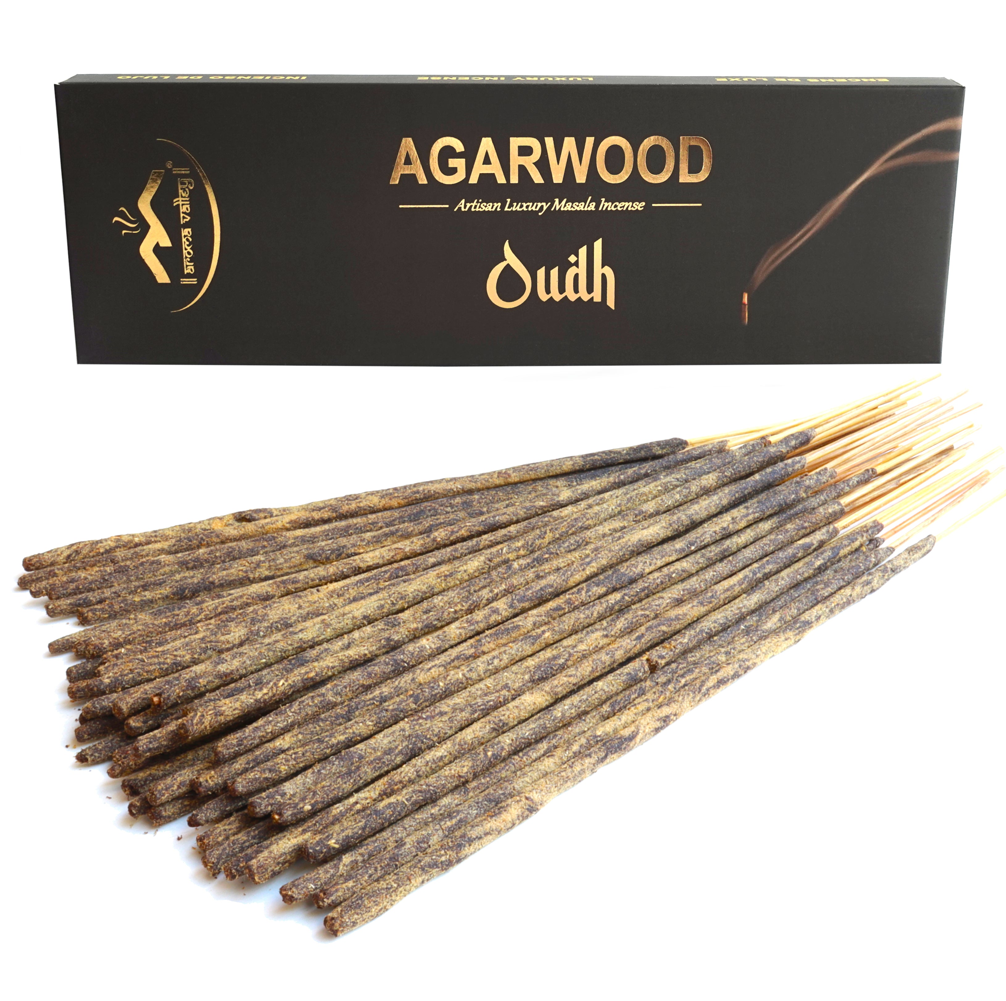 Oud Agarwood Incense Sticks | Artisan Luxury Masala Incense | Exotic Scent for Home & Business