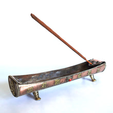 Load image into Gallery viewer, Traditional Handmade Incense Holder for Sticks and Cones | 100% Pure Copper & Brass Incense Burner | Stand Holds 6 Sticks & Cones | Effective Ash Catcher