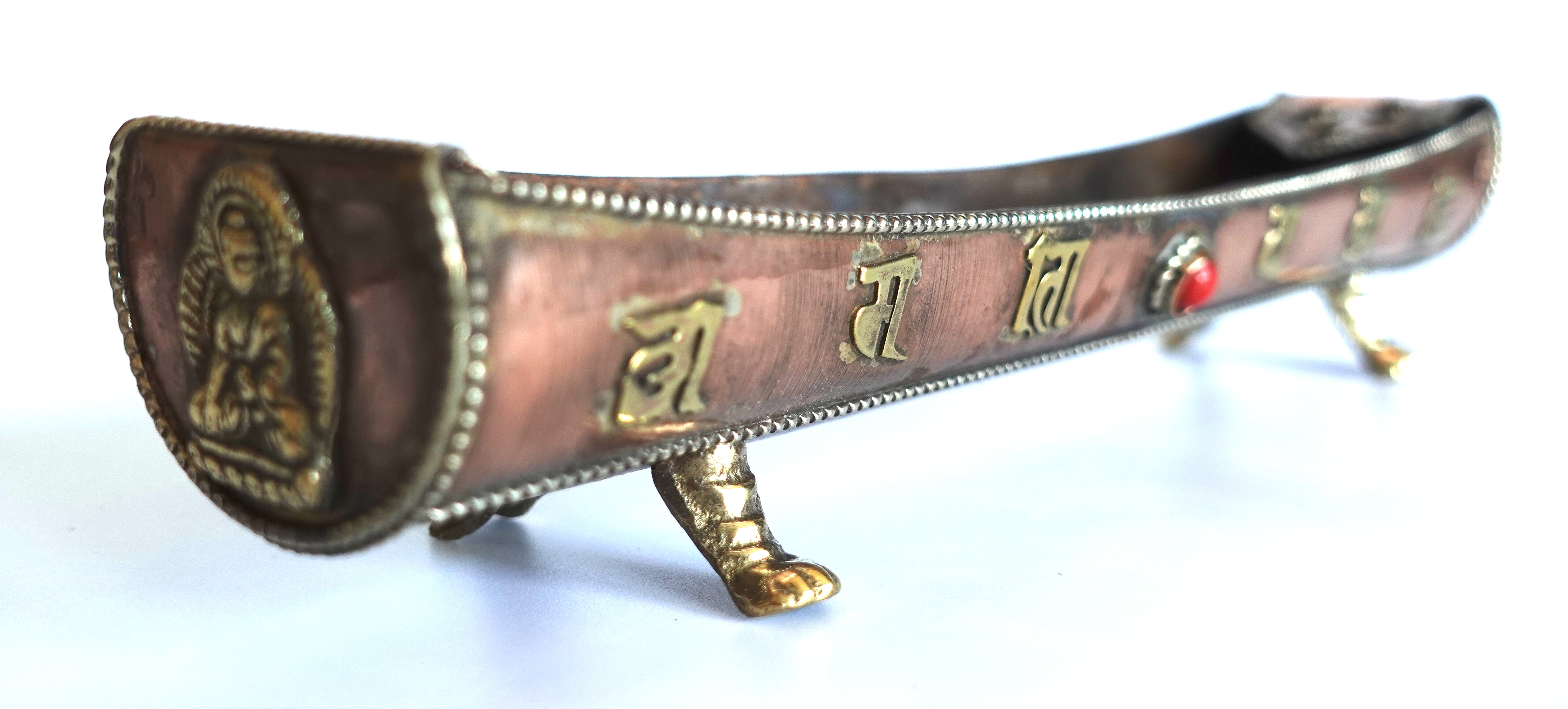 Traditional Handmade Incense Holder for Sticks and Cones | 100% Pure Copper & Brass Incense Burner | Stand Holds 6 Sticks & Cones | Effective Ash Catcher