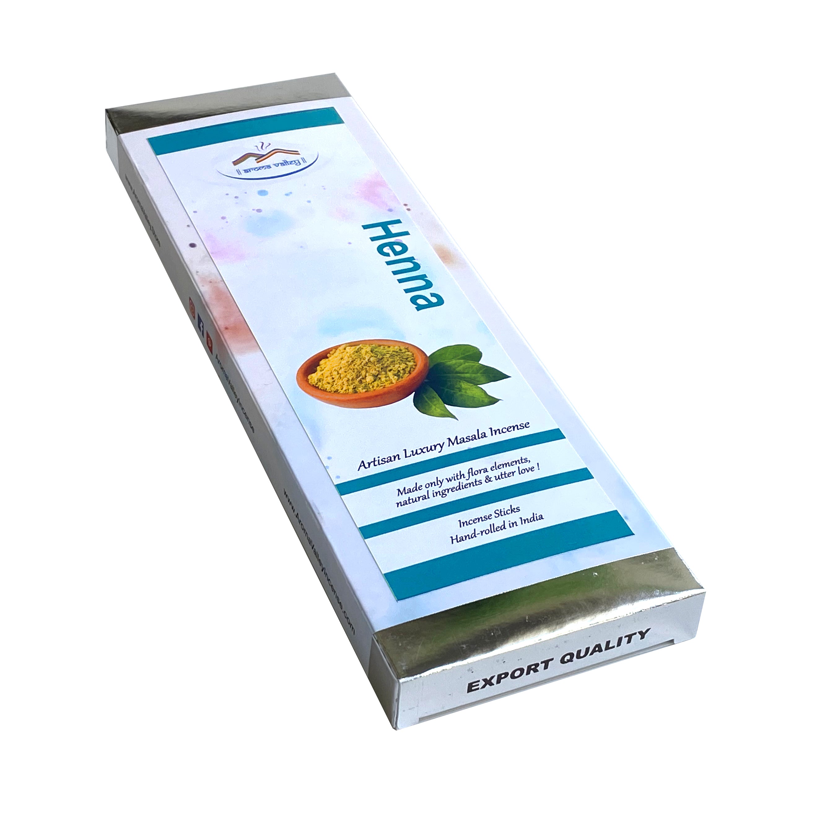 Henna Artisan Incense Sticks Traditional, handrolled Masala Incense