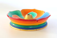 Load image into Gallery viewer, Handmade Incense Holder | Wood Lotus | Holds 4 Regular & 1 Tibetan / Joss Sticks | Handcrafted Tibetan Incense Holder Burner | Artisan