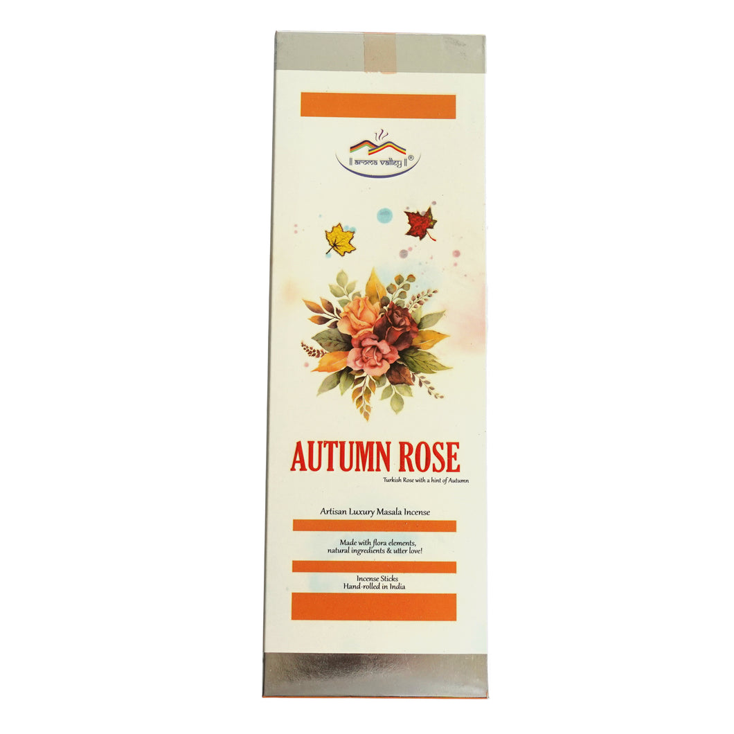 Autumn Rose Incense Sticks aka Nataraja - Artisan Luxury Masala Incense - Divine Scent for Home and Meditation - Handcrafted 300 Sticks, 500 grams - Free Shipping