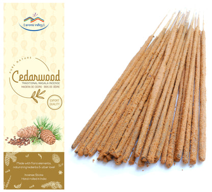Cedarwood Incense Sticks - Traditional Handcrafted Masala Incense