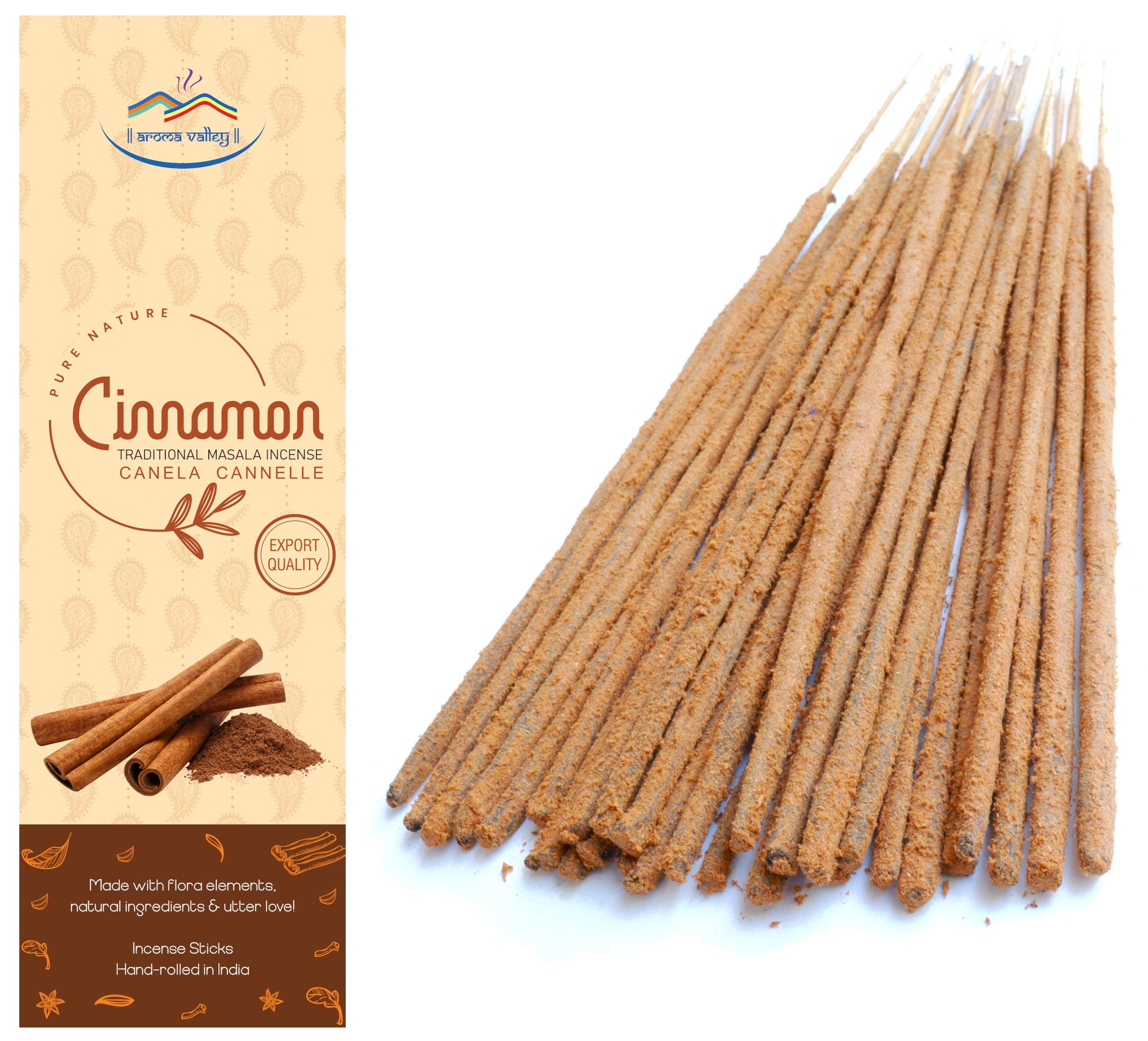 Cinnamon Incense Sticks - Traditional Handcrafted Masala Incense
