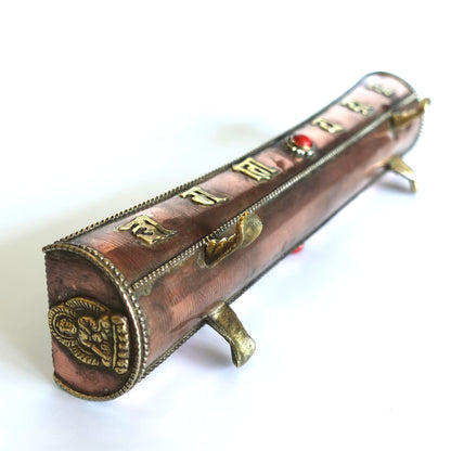 Traditional Handmade Incense Holder for Sticks and Cones | 100% Pure Copper & Brass Incense Burner | Stand Holds 6 Sticks & Cones | Effective Ash Catcher