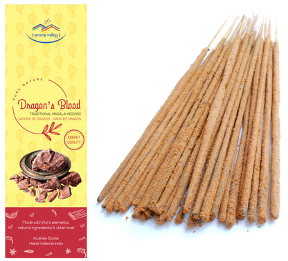 Dragon's Blood Incense Sticks - Traditional Handcrafted Masala Incense