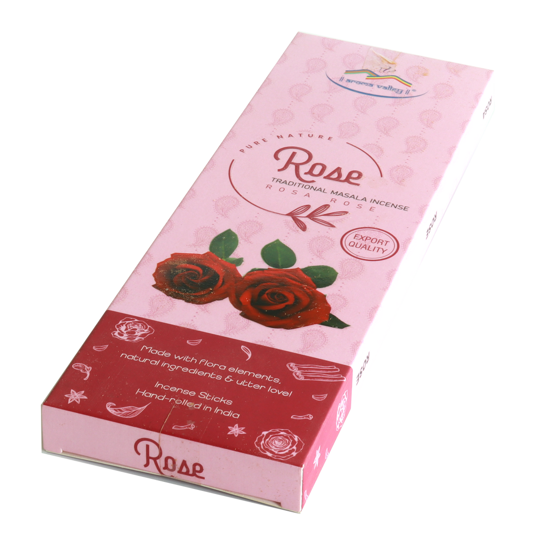 Rose Incense Sticks - Traditional Handcrafted Masala Incense
