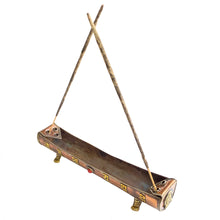 Load image into Gallery viewer, Traditional Handmade Incense Holder for Sticks and Cones | 100% Pure Copper &amp; Brass Incense Burner | Stand Holds 6 Sticks &amp; Cones | Effective Ash Catcher
