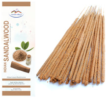 Load image into Gallery viewer, Indian Sandalwood Artisan Luxury Masala Incense Sticks | Divine Scent for Home, Meditation, Yoga, Aromatherapy | Calming, Memory Enhancing, Spirituality | 30 sticks
