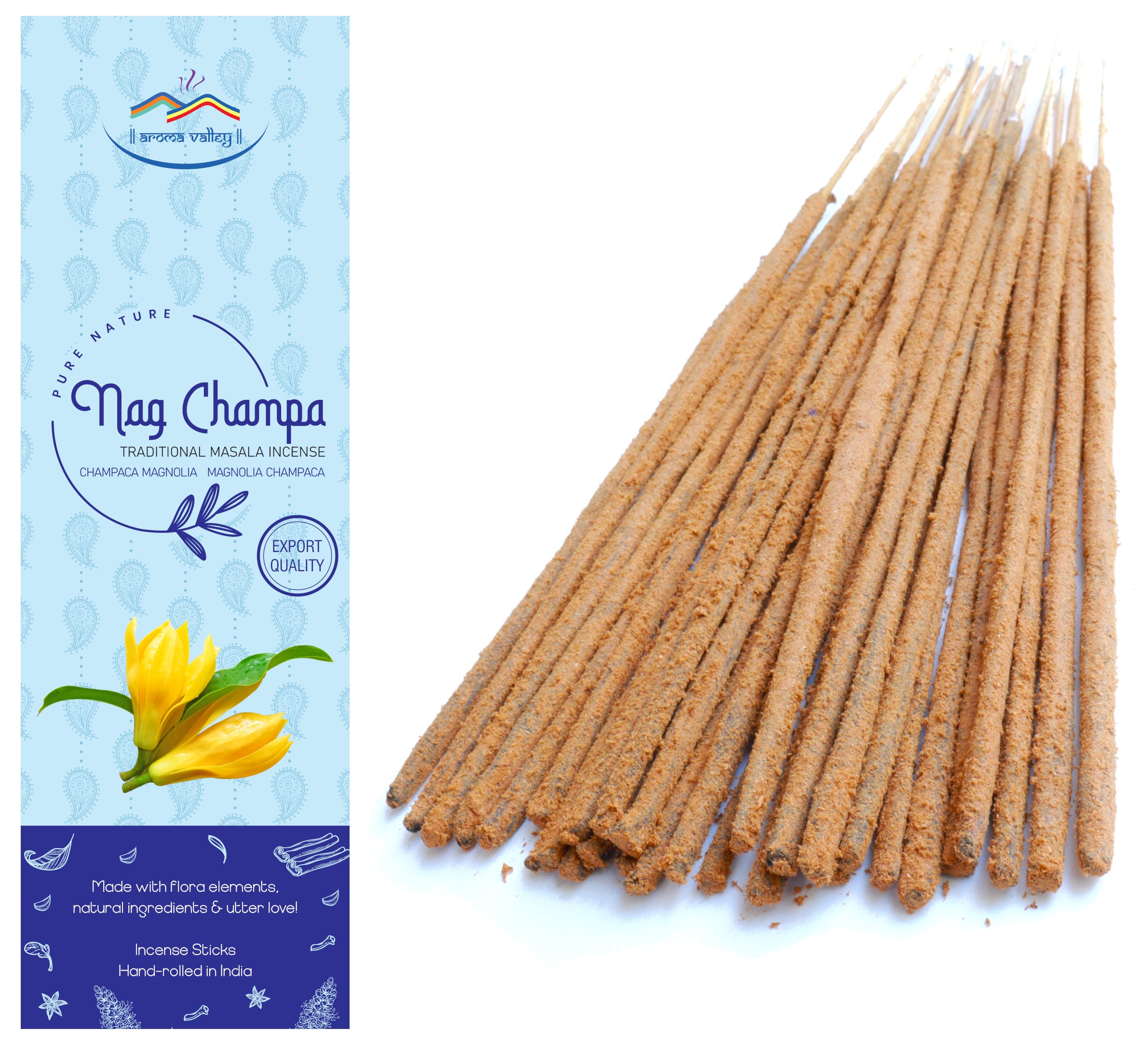 Nag Champa Incense Sticks - Traditional Handcrafted Masala Incense