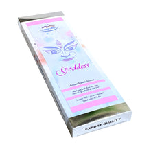 Load image into Gallery viewer, Goddess Incense Sticks | Hand-rolled Premium Masala Incense | Musky Rose Scent | 50 grams (47 Sticks approx.) | Aroma Valley
