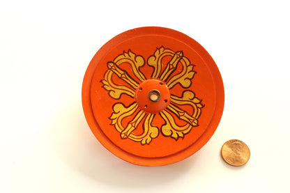 Wood Incense Holder Dorje || Handmade Hand-painted Tibetan Incense Holder || Holds 4 Regular and 1 Tibetan Incense Sticks